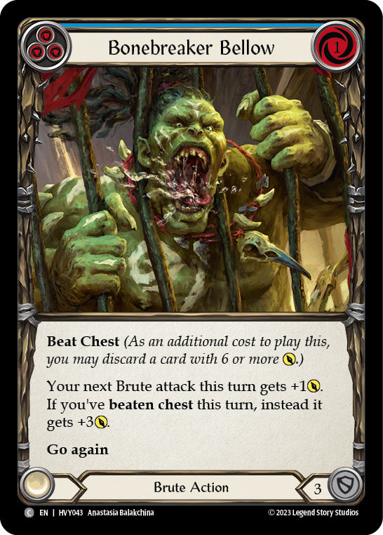 Bonebreaker Bellow (Blue) - Flesh and Blood TCG - MoxLand