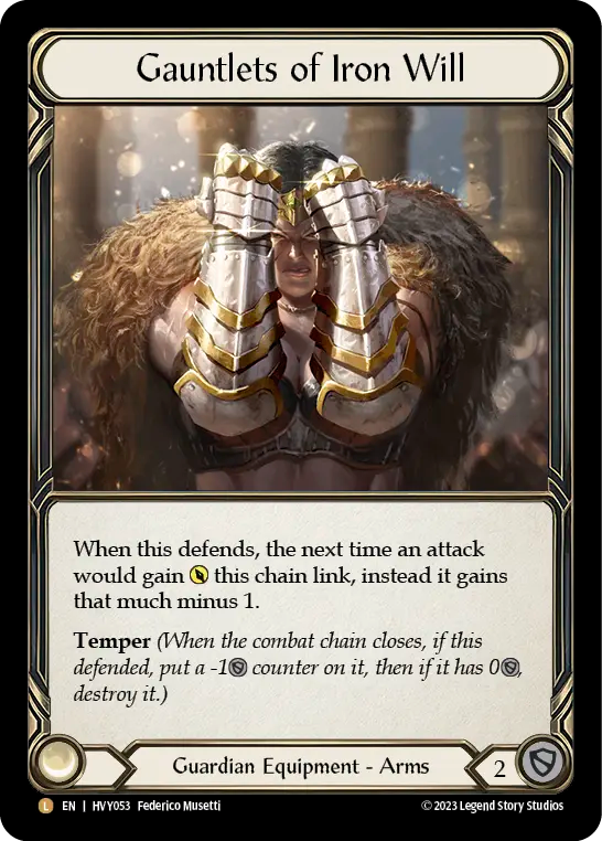 Gauntlets of Iron Will - Flesh and Blood TCG - MoxLand
