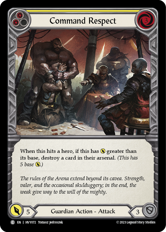 Command Respect (Yellow) - Flesh and Blood TCG - MoxLand