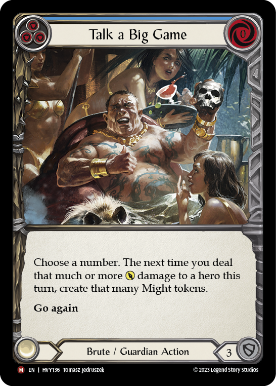Talk a Big Game (Blue) - Flesh and Blood TCG - MoxLand