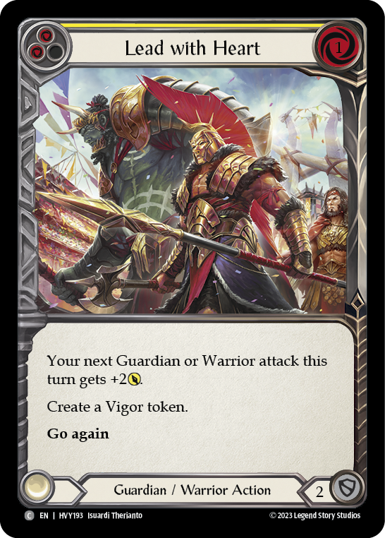 Lead with Heart (Yellow) - Flesh and Blood TCG - MoxLand