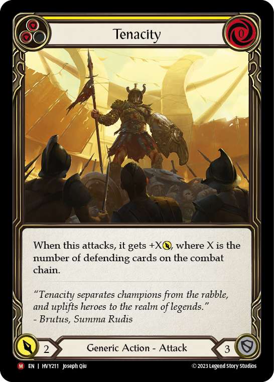 Tenacity (Yellow) - Flesh and Blood TCG - MoxLand