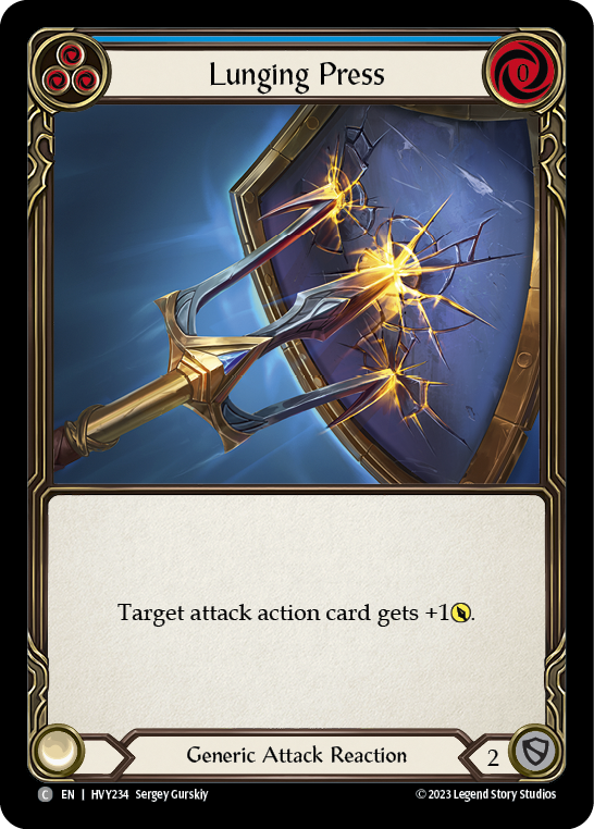 Lunging Press (Blue) - Flesh and Blood TCG - MoxLand
