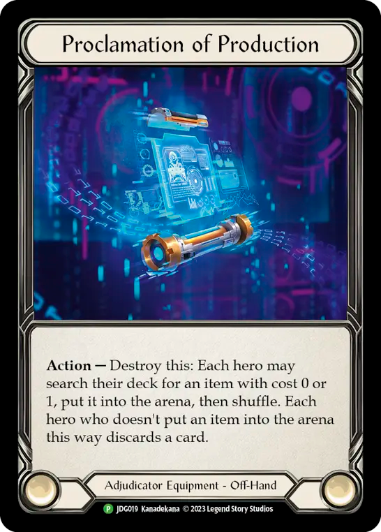 Proclamation of Production - Flesh and Blood TCG - MoxLand