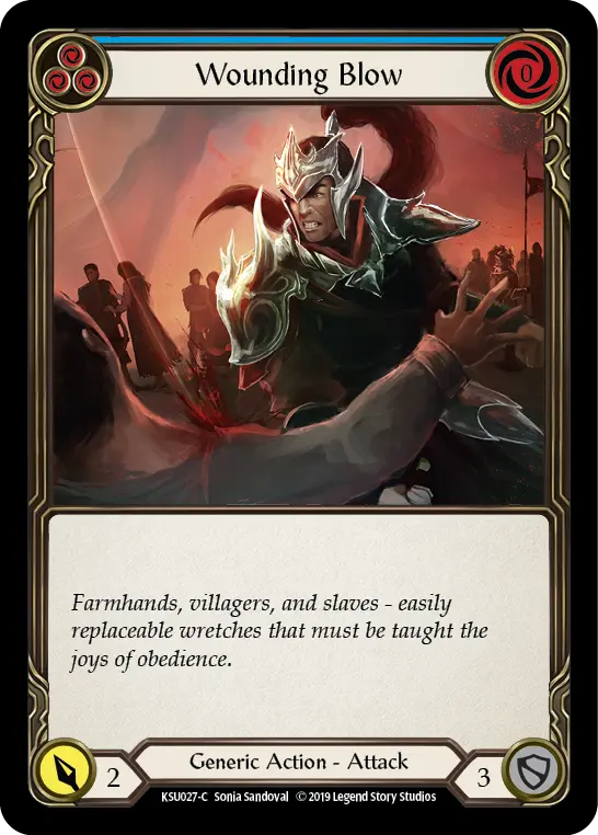 Wounding Blow (Blue) - Flesh and Blood TCG - MoxLand