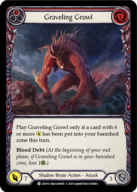 Graveling Growl (Red) - Flesh and Blood TCG - MoxLand
