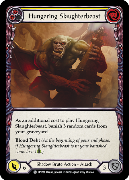 Hungering Slaughterbeast (Yellow) - Flesh and Blood TCG - MoxLand