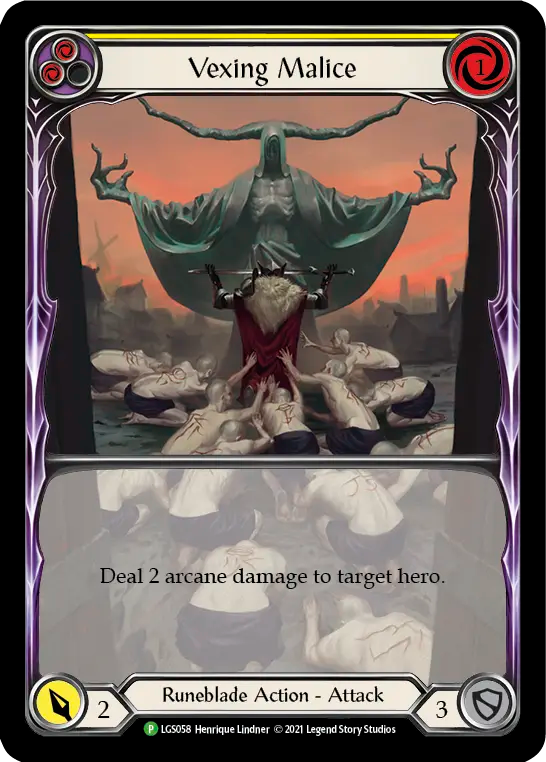 Vexing Malice (Yellow) - Flesh and Blood TCG - MoxLand