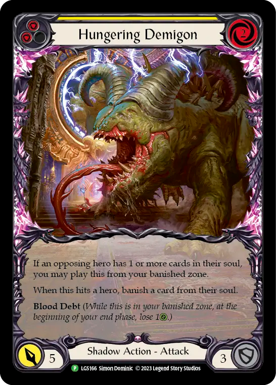 Hungering Demigon (Yellow) - Flesh and Blood TCG - MoxLand