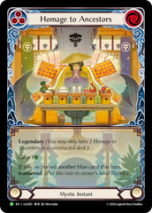 Homage to Ancestors (Blue) // Inner Chi (Blue) - Flesh and Blood TCG - MoxLand