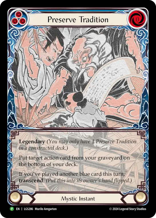 Preserve Tradition (Blue) // Inner Chi (Blue) - Flesh and Blood TCG - MoxLand