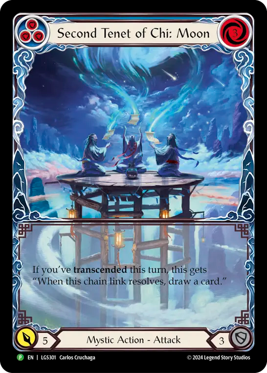 Second Tenet of Chi: Moon (Blue) - Flesh and Blood TCG - MoxLand