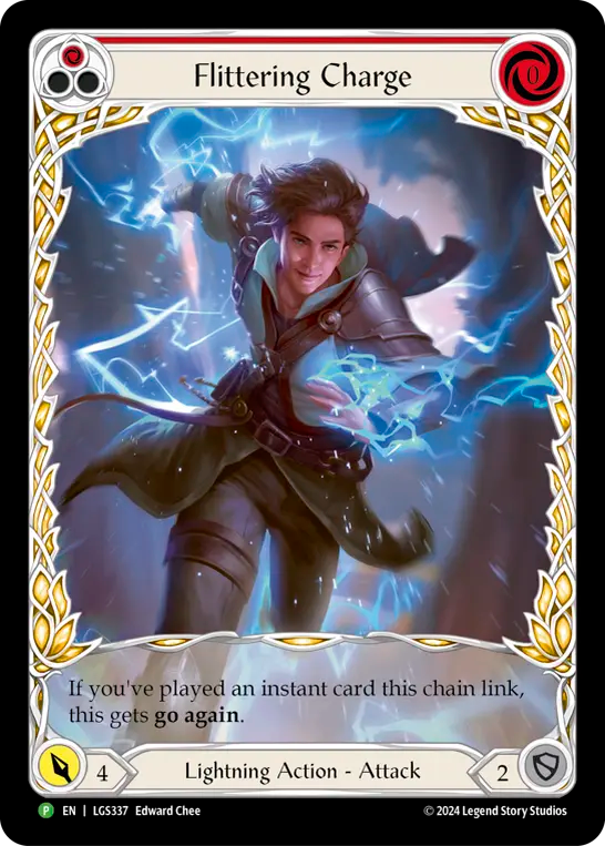 Flittering Charge (Red) - Flesh and Blood TCG - MoxLand