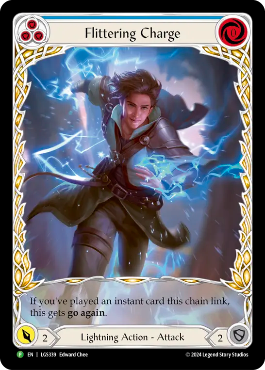 Flittering Charge (Blue) - Flesh and Blood TCG - MoxLand