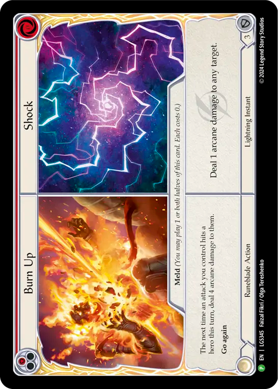 Burn Up // Shock (Red) - Flesh and Blood TCG - MoxLand