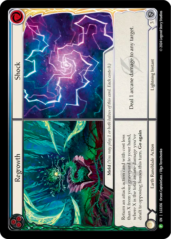 Regrowth // Shock (Blue) - Flesh and Blood TCG - MoxLand