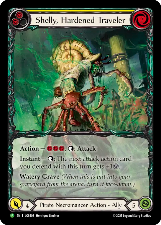 Shelly, Hardened Traveler (Yellow) - Flesh and Blood TCG - MoxLand