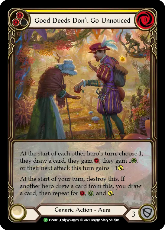 Good Deeds Don't Go Unnoticed (Yellow) - Flesh and Blood TCG - MoxLand