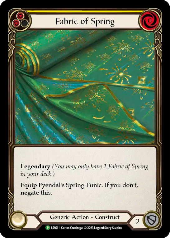Fabric of Spring (Yellow) // Fyendal's Spring Tunic - Flesh and Blood TCG - MoxLand