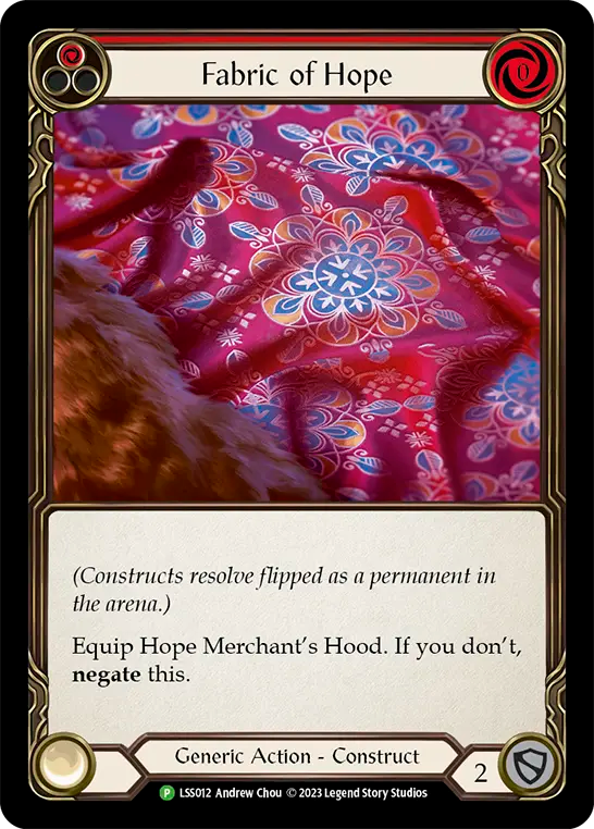 Fabric of Hope (Red) // Hope Merchant's Hood - Flesh and Blood TCG - MoxLand
