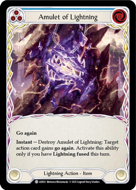 Amulet of Lightning (Blue) - Flesh and Blood TCG - MoxLand