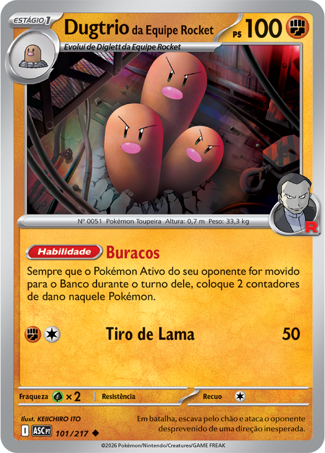 Dugtrio da Equipe Rocket - Pokémon TCG - MoxLand