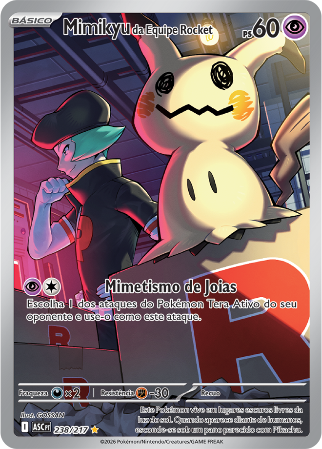 Mimikyu da Equipe Rocket - Pokémon TCG - MoxLand