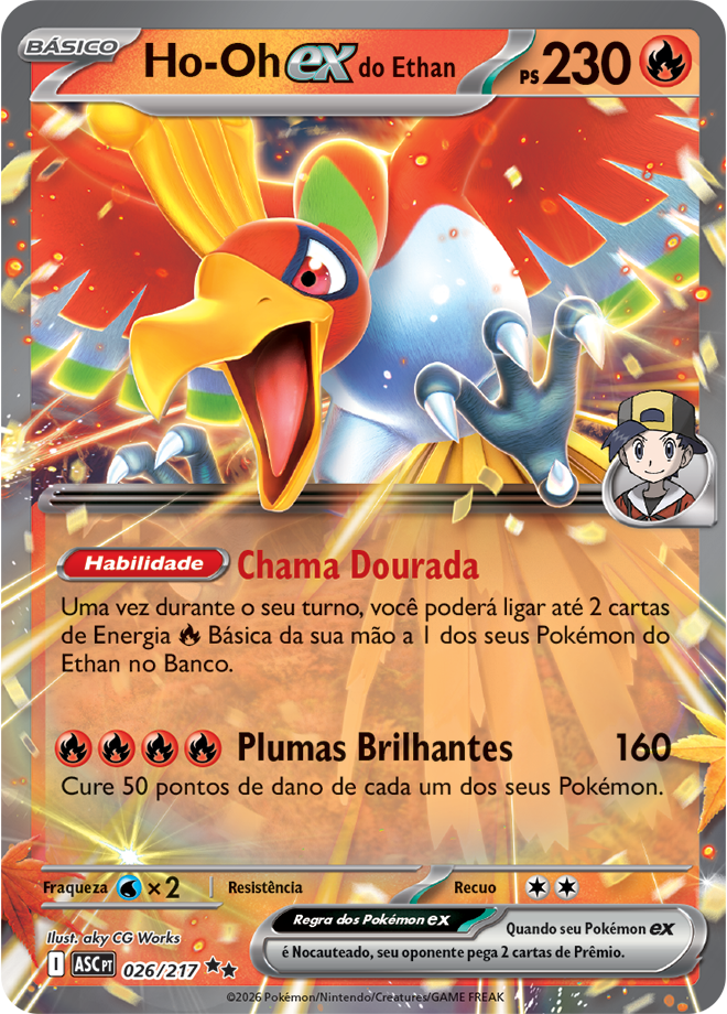 Ho-Oh ex do Ethan - Pokémon TCG - MoxLand
