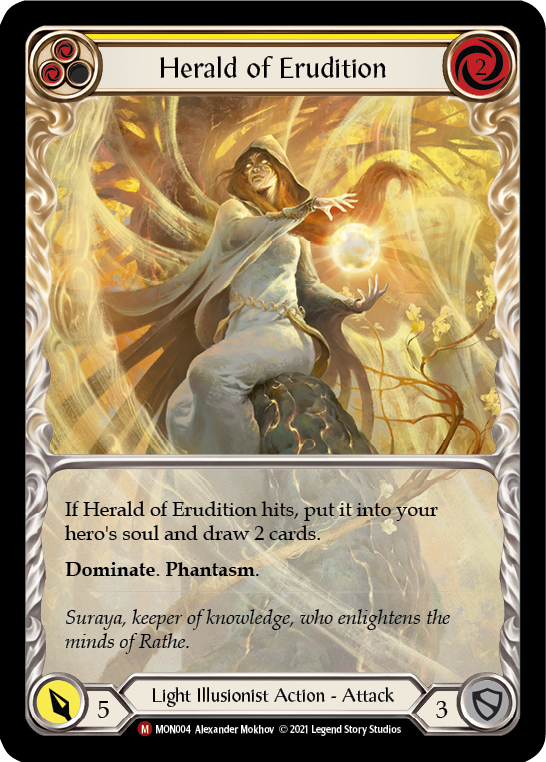 Herald of Erudition (Yellow) - Flesh and Blood TCG - MoxLand