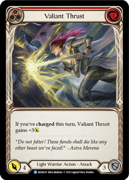 Valiant Thrust (Red) - Flesh and Blood TCG - MoxLand