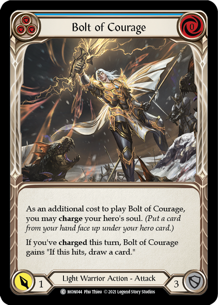Bolt of Courage (Blue) - Flesh and Blood TCG - MoxLand