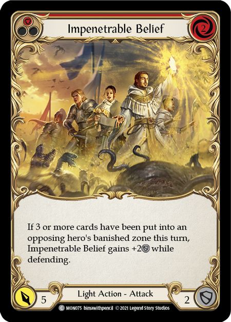 Impenetrable Belief (Red) - Flesh and Blood TCG - MoxLand