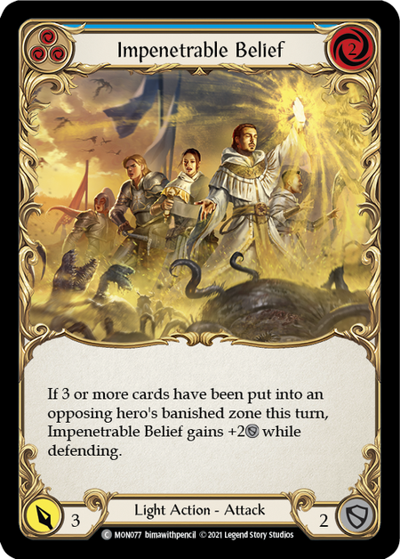 Impenetrable Belief (Blue) - Flesh and Blood TCG - MoxLand