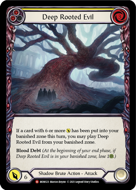 Deep Rooted Evil (Yellow) - Flesh and Blood TCG - MoxLand