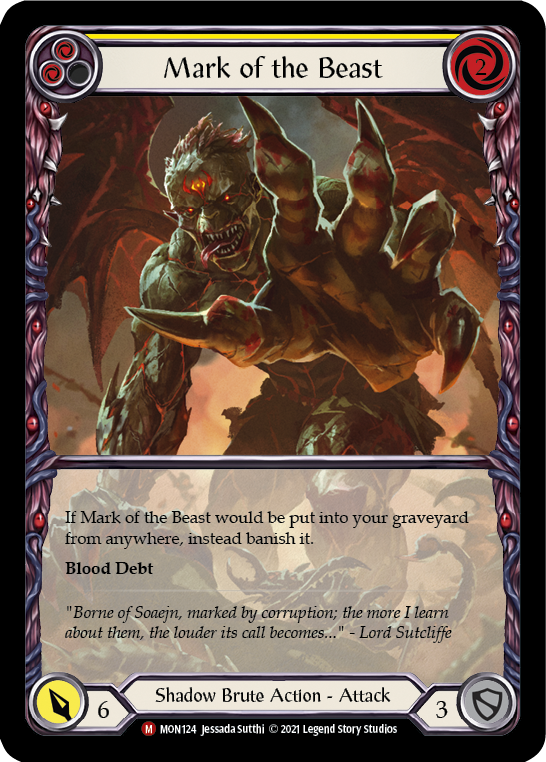 Mark of the Beast (Yellow) - Flesh and Blood TCG - MoxLand