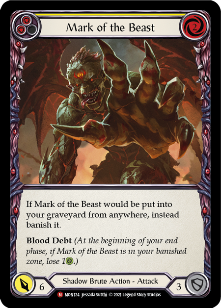 Mark of the Beast (Yellow) - Flesh and Blood TCG - MoxLand