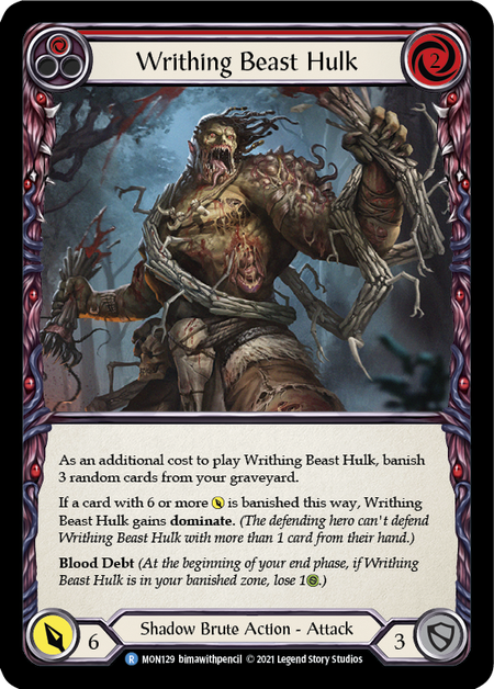 Writhing Beast Hulk (Red) - Flesh and Blood TCG - MoxLand