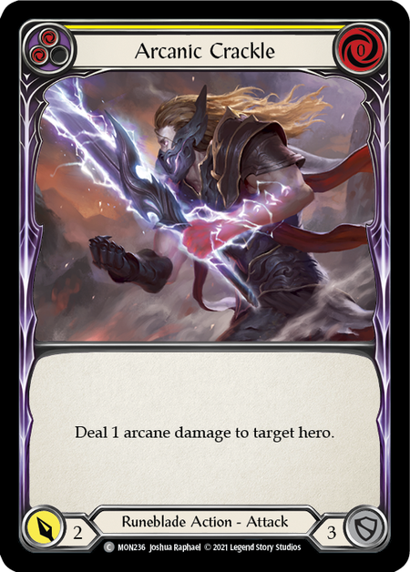 Arcanic Crackle (Yellow) - Flesh and Blood TCG - MoxLand