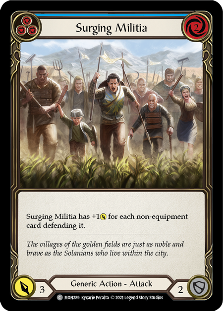 Surging Militia (Blue) - Flesh and Blood TCG - MoxLand