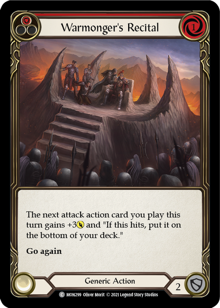 Warmonger's Recital (Red) - Flesh and Blood TCG - MoxLand