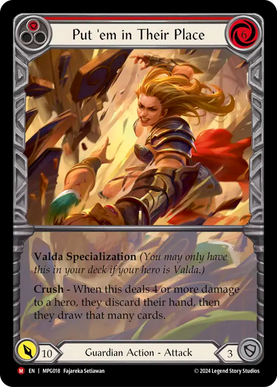 Put 'Em In Their Place (Red) - Flesh and Blood TCG - MoxLand