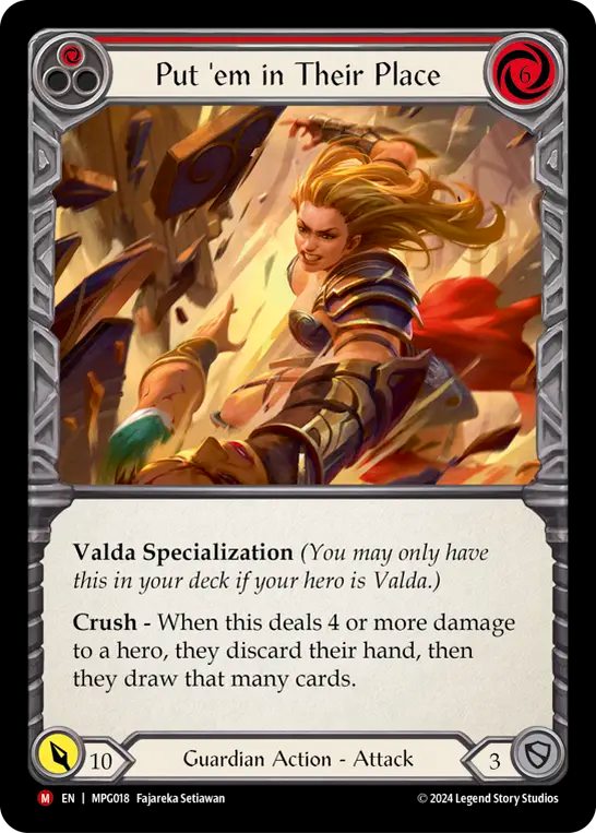 Put 'Em In Their Place (Red) - Flesh and Blood TCG - MoxLand