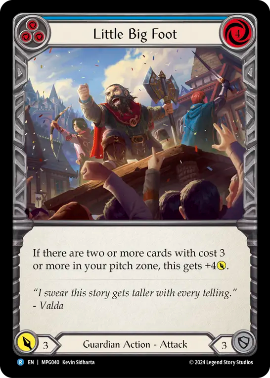 Little Big Foot (Blue) - Flesh and Blood TCG - MoxLand