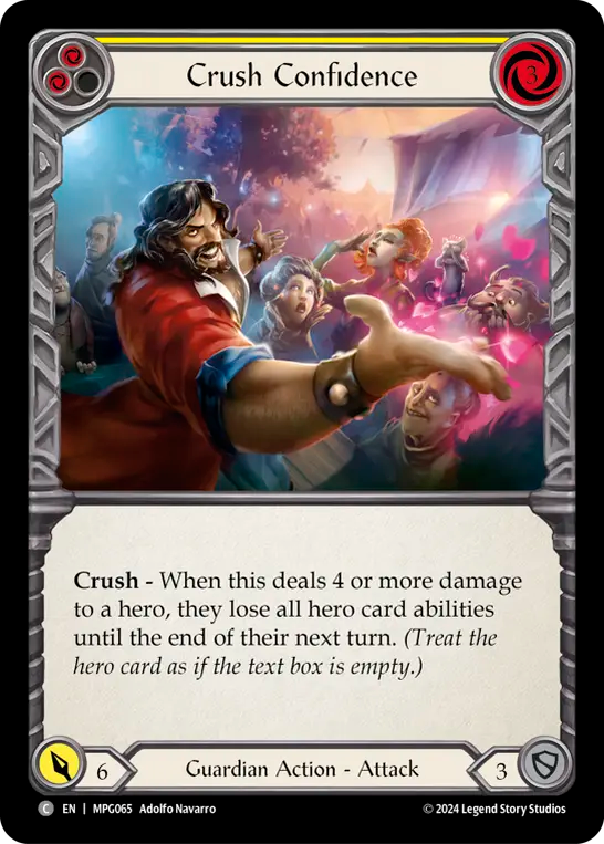 Crush Confidence (Yellow) - Flesh and Blood TCG - MoxLand
