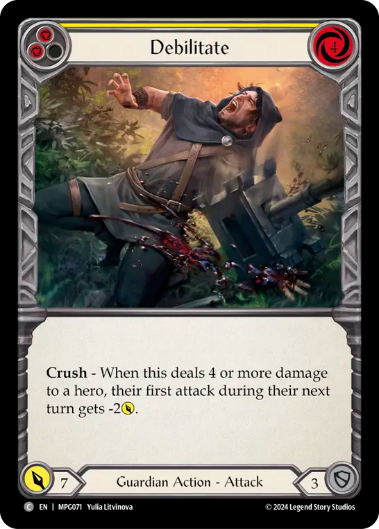 Debilitate (Yellow) - Flesh and Blood TCG - MoxLand