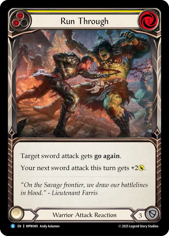 Run Through (Yellow) - Flesh and Blood TCG - MoxLand
