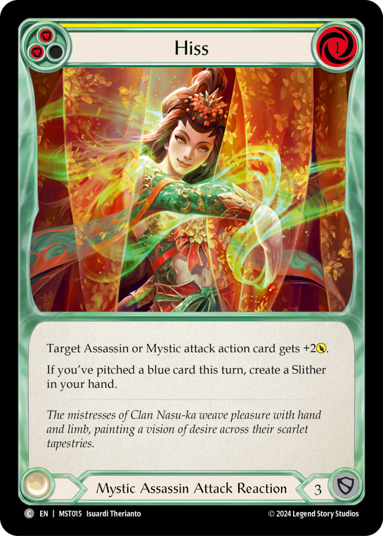 Hiss (Yellow) - Flesh and Blood TCG - MoxLand