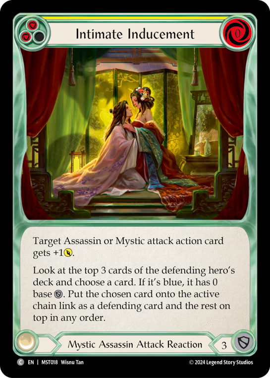 Intimate Inducement (Yellow) - Flesh and Blood TCG - MoxLand