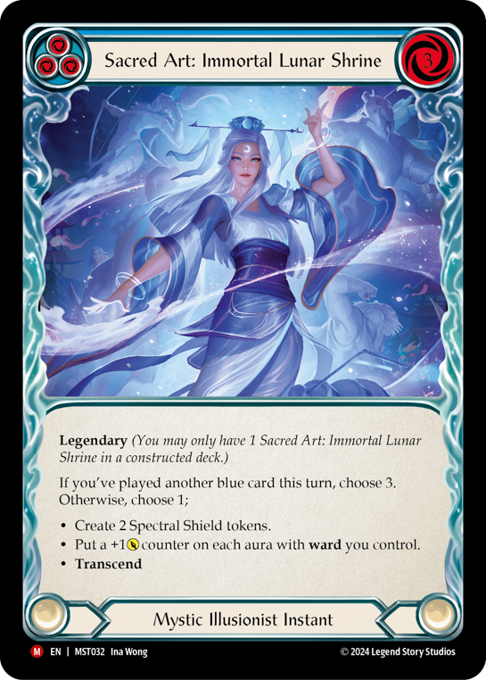 Sacred Art: Immortal Lunar Shrine (Blue) // Inner Chi (Blue) - Flesh and Blood TCG - MoxLand