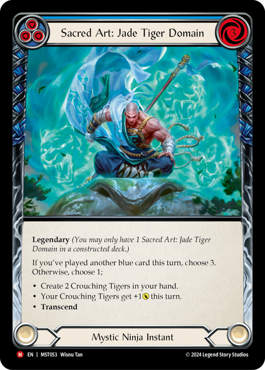 Sacred Art: Jade Tiger Domain (Blue) // Inner Chi (Blue) - Flesh and Blood TCG - MoxLand